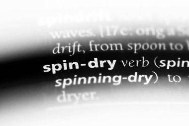 Kuru bir sözlük Word'de spin. spin kuru kavramı.