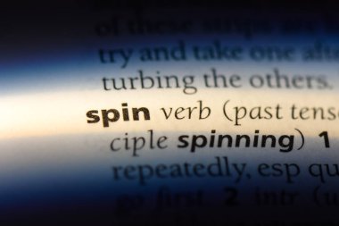 bir sözlüğü'ndeki sözcüğü spin. spin kavramı.