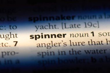 Spinner Word'de bir sözlük. Spinner kavramı.