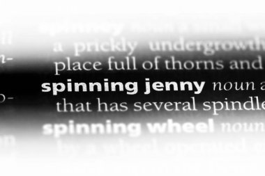 Spinning jenny Word'de bir sözlük. Spinning jenny kavramı.
