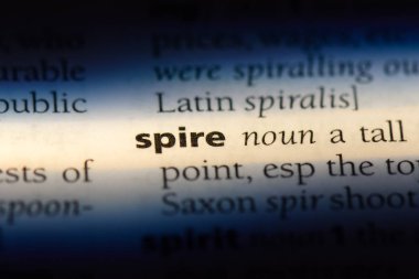 bir sözlüğü'ndeki sözcüğü spire. Kulenin kavramı.