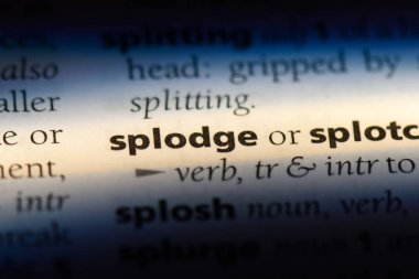 splodge sözcük sözlüğe. splodge kavramı.