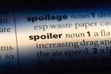 Spoiler Word'de bir sözlük. Spoiler kavramı.