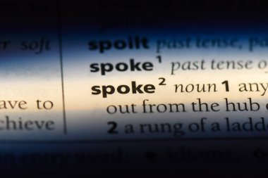 bir sözlük kelime konuştu. konuştu kavramı.