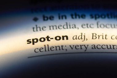 bir sözlüğü'ndeki sözcüğü yerinde. kavramı üzerinde nokta.