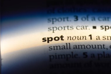 bir sözlük spot tek kelimeyle. nokta kavramı.