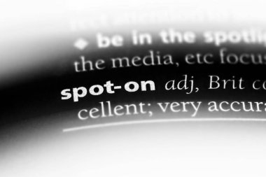 bir sözlüğü'ndeki sözcüğü yerinde. kavramı üzerinde nokta.