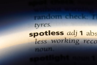 bir sözlüğü'ndeki lekesiz sözcüğü. lekesiz kavramı.