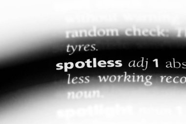 bir sözlüğü'ndeki lekesiz sözcüğü. lekesiz kavramı.