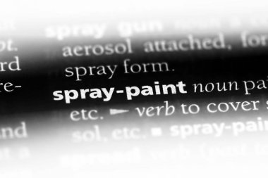 sprey boya Word'de bir sözlük. sprey boya kavramı.