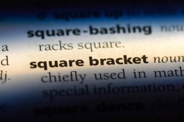 köşeli ayraç Word'de bir sözlük. köşeli ayraç kavramı.