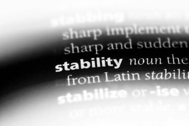 istikrar Word'de bir sözlük. istikrar kavramı.