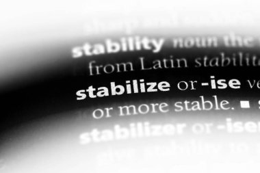 bir sözlüğü'ndeki sözcüğü stabilize. kavram stabilize.