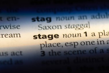 sahne Word'de bir sözlük. sahne kavramı.