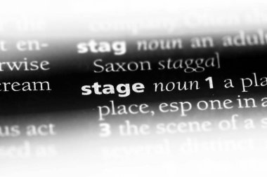 sahne Word'de bir sözlük. sahne kavramı.