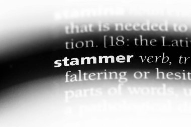 bir sözlüğü'ndeki sözcüğü kekemelik. kavram kekemelik.