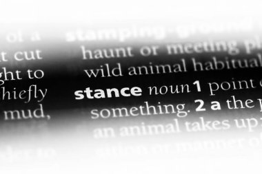 duruş Word'de bir sözlük. tutum kavramı.