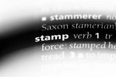 bir sözlüğü'ndeki damga sözcüğü. Damga kavramı.