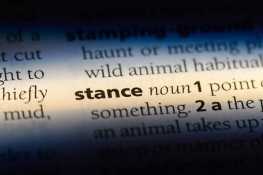 duruş Word'de bir sözlük. tutum kavramı.