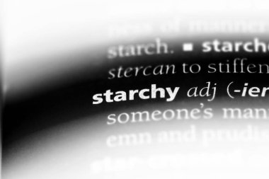 bir sözlüğü'ndeki nişastalı sözcüğü. nişastalı kavramı.