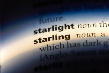 Starling Word'de bir sözlük. Starling kavramı.