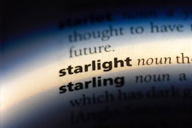 Starlight Word'de bir sözlük. Starlight kavramı.