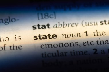 bir sözlüğü'ndeki devlet sözcüğü. devlet kavramı.