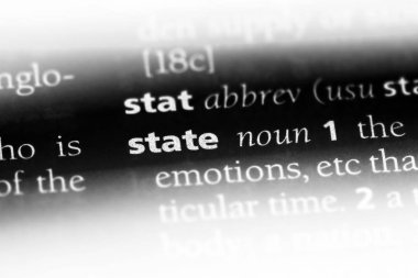 bir sözlüğü'ndeki devlet sözcüğü. devlet kavramı.