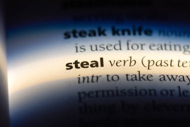 bir sözlüğü'ndeki sözcüğü çalmak. kavram çalmak.