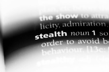 Stealth tek kelimeyle bir sözlük. İhraç gizlilik kavramı.
