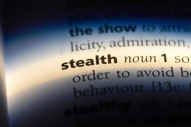 Stealth tek kelimeyle bir sözlük. İhraç gizlilik kavramı.