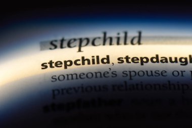 üvey çocuk olarak Word'de bir sözlük. üvey çocuk kavramı.