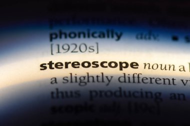 stereoscope sözcük sözlüğe. stereoscope kavramı.