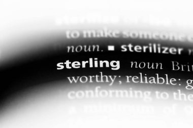 bir sözlüğü'ndeki Sterlini sözcüğü. Sterlini kavramı.