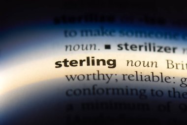 bir sözlüğü'ndeki Sterlini sözcüğü. Sterlini kavramı.