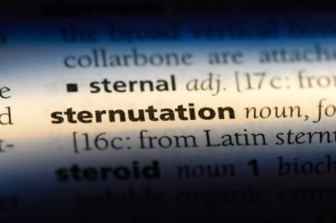 sternutation sözcük sözlüğe. sternutation kavramı.