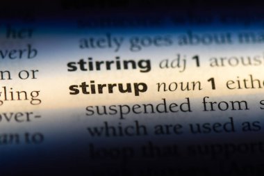 üzengi Word'de bir sözlük. üzengi kavramı.