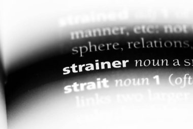 süzgeç Word'de bir sözlük. süzgeç kavramı.