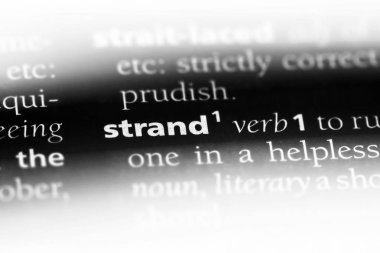 bir sözlüğü'ndeki sözcüğü yolda. Strand kavramı.