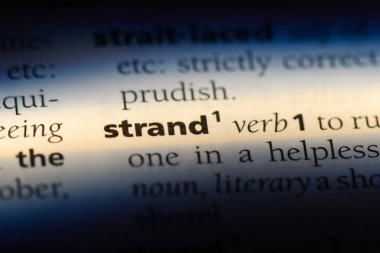 bir sözlüğü'ndeki sözcüğü yolda. Strand kavramı.