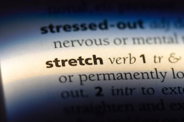 sözcük sözlükte germek. kavram streç.