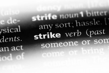 sözcük sözlükte strike. grev kavramı.