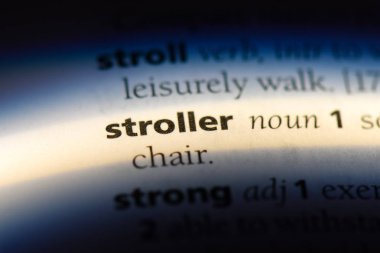 Bebek arabası Word'de bir sözlük. Bebek arabası kavramı.