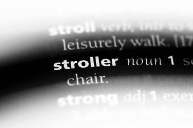 Bebek arabası Word'de bir sözlük. Bebek arabası kavramı.
