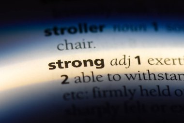 Sözlükteki güçlü kelime. güçlü kavramı.