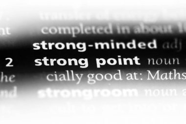 güçlü noktası Word'de bir sözlük. güçlü nokta kavramı.