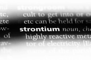 Stronsiyum Word'de bir sözlük. Stronsiyum kavramı.