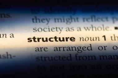 bir sözlüğü'ndeki yapısı sözcüğü. Yapı kavramı.