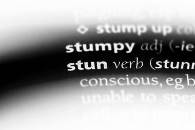 bir sözlüğü'ndeki sözcüğü stun. kavram stun.