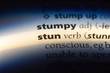 bir sözlüğü'ndeki sözcüğü stun. kavram stun.